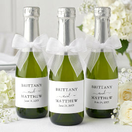 Etiquetas Para Vinos Espumosos Minimalista Moderna Boda Mini Simple
