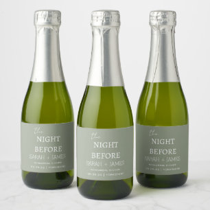 Etiquetas Para Vinos Espumosos Minimalista Sage Green La Noche Antes Del Boda