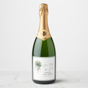 Etiquetas Para Vinos Espumosos Moda Boho Ducha de novia "Ata el nudo"