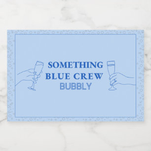 Etiquetas Para Vinos Espumosos Moda Moderna Algo Azul Crew Bubbly Mini