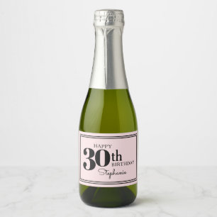 Etiquetas Para Vinos Espumosos Moda moderna personalizada 30 años por ella