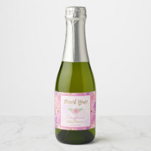 Etiquetas Para Vinos Espumosos Moda Rosa Girona Rosas Gold Baby Shower Gracias