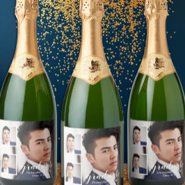 Etiquetas Para Vinos Espumosos Modern 3 Photo Graduation