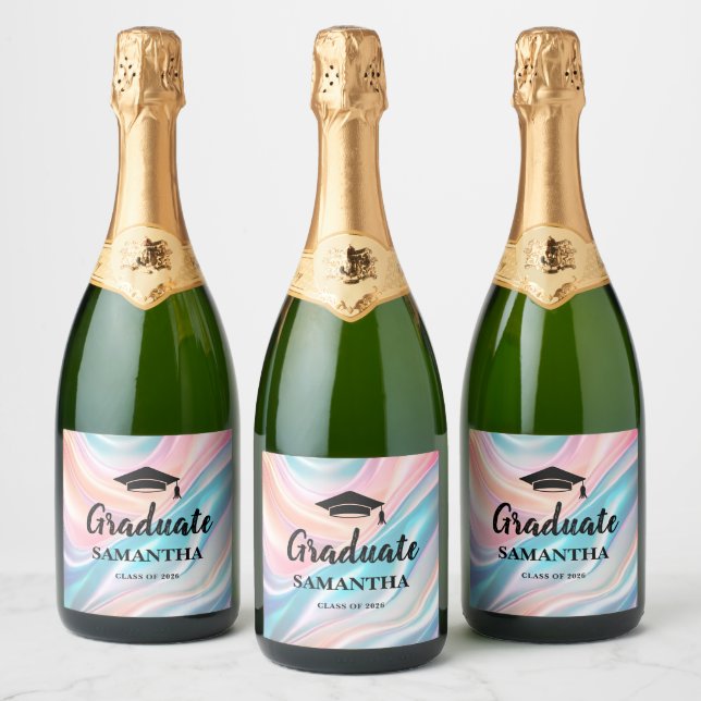 Etiquetas Para Vinos Espumosos Modern  Graduation  (Botellas)