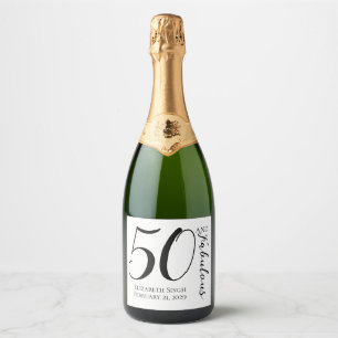 Etiquetas Para Vinos Espumosos Moderno cincuenta y fabuloso cumpleaños número 50 