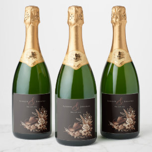 Etiquetas Para Vinos Espumosos Moderno País Elegante Occidental- Floral