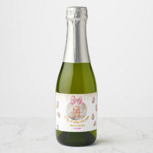 Etiquetas Para Vinos Espumosos Muñeca de Jengibre Rosa Adorable Pop It Cuando Ell