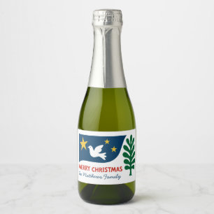 Etiquetas Para Vinos Espumosos Navidad Folk Moderno Formas Minimalistas Negritas