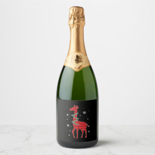 Etiquetas Para Vinos Espumosos Navidades de jirafa de la familia de guarnición de