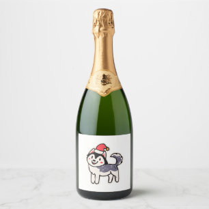 Etiquetas Para Vinos Espumosos Navidades Husky Dog Lover Malamute