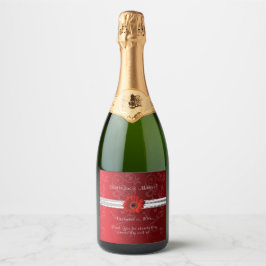 Etiquetas Para Vinos Espumosos Navidades rojos, vacaciones/ Boda
