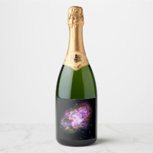 Etiquetas Para Vinos Espumosos Nebulosa de cangrejo Supernova Compuesto de hubble