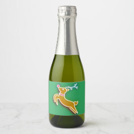 Etiquetas Para Vinos Espumosos Neon Reindeer