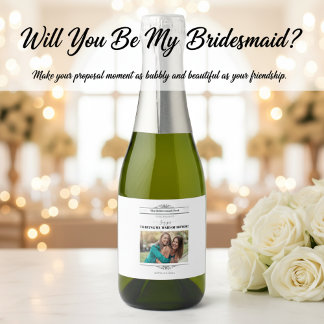 Etiquetas Para Vinos Espumosos Newspaper Bridesmaid Proposal Retro Script Font