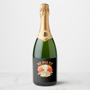 Etiquetas Para Vinos Espumosos No Pulse Skeleton Enfermera Graciosa Halloween Méd