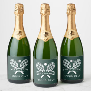Etiquetas Para Vinos Espumosos Nombre moderno del club de tenis verde personaliza
