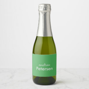 Etiquetas Para Vinos Espumosos Nombre personalizado moderno minimalista de moda