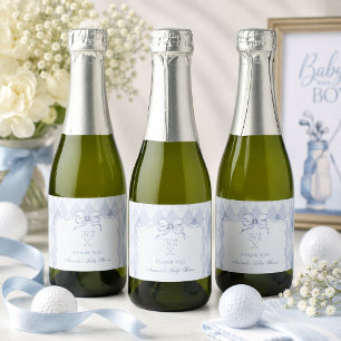Etiquetas Para Vinos Espumosos Nuevo en el Club Boy Blue Golf Baby Shower