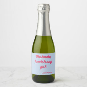 Etiquetas Para Vinos Espumosos Oferta de Orgullo y Prejuicio II - Estilo Cuto