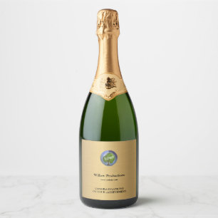 Etiquetas Para Vinos Espumosos Oro de la compañía promocional con logotipo come