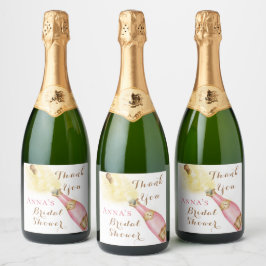 Etiquetas Para Vinos Espumosos Oro de vino brunch y bubbly Sparkling Bridal Showe