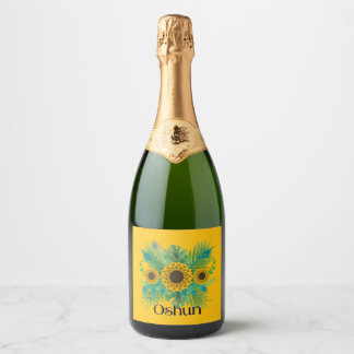 Etiquetas Para Vinos Espumosos Oshun Goddess Sunflowers