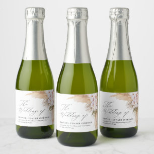 Etiquetas Para Vinos Espumosos Pampas hierba seca botánico favor de la boda boho