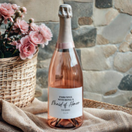 Etiquetas Para Vinos Espumosos Pareja bien con ser una dama de honor propuesta