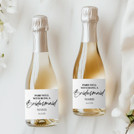 Etiquetas Para Vinos Espumosos Pareja Bien Con Ser Una Propuesta De Una Mujer De