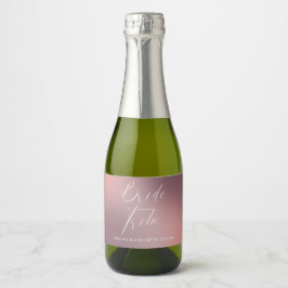 Etiquetas Para Vinos Espumosos Partido de la Bachelorette rosa de caligrafía mode