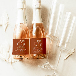Etiquetas Para Vinos Espumosos Pásalo cuando pop el Baby Shower de la Terracota d