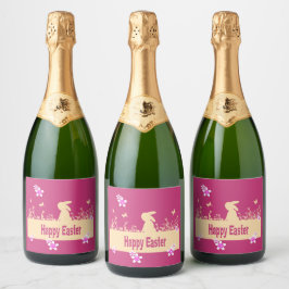 Etiquetas Para Vinos Espumosos Pascua feliz, liebre soñada