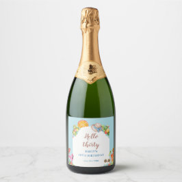 Etiquetas Para Vinos Espumosos Pastel Summer Birthday