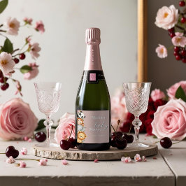 Etiquetas Para Vinos Espumosos Pastel Tropical Baby Shower Jungle Safari Animales