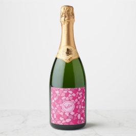 Etiquetas Para Vinos Espumosos Patrón de Piedra Rosa-