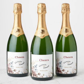 Etiquetas Para Vinos Espumosos Peony Luxe Sparkling Vinos con etiquetas de botell