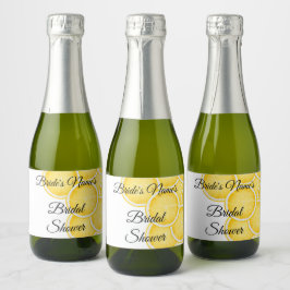 Etiquetas Para Vinos Espumosos Pequeña Botella De Ducha Bridal Lemon Spritz