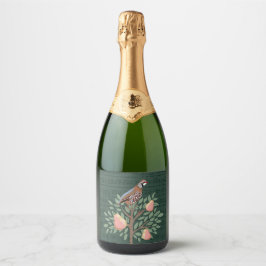 Etiquetas Para Vinos Espumosos Perdiz en un árbol de pera Carole de Navidad en ve