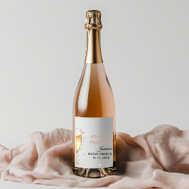 Etiquetas Para Vinos Espumosos Perlas Y Fiesta De La Ducha Bridal Prosecco