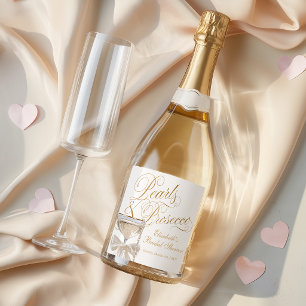 Etiquetas Para Vinos Espumosos Perlas y Prosecco Bienvenidos