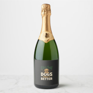 Etiquetas Para Vinos Espumosos Perros Divertidos Lo Hacen Mejor