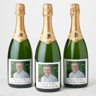 Etiquetas Para Vinos Espumosos Personaliza la fiesta de cumpleaños con foto para