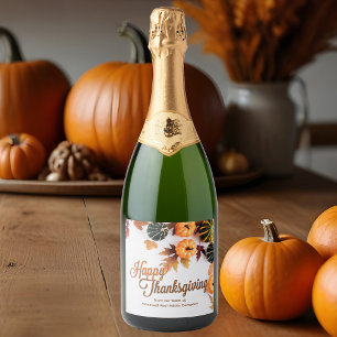 Etiquetas Para Vinos Espumosos Personalizado Business Acción de Gracias Bella Cal