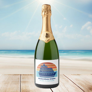 Etiquetas Para Vinos Espumosos Personalizado Cruise Ship Ocean Liner Sunset