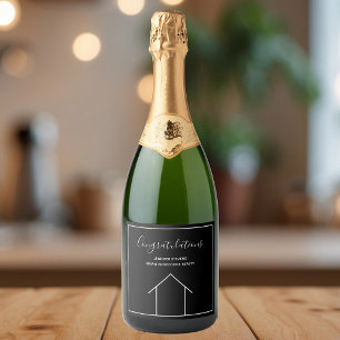 Etiquetas Para Vinos Espumosos Personalizado de empresa inmobiliaria regalo para