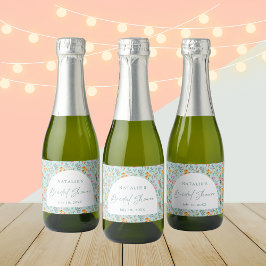 Etiquetas Para Vinos Espumosos Petales y Fiesta de ducha de novia Prosecco