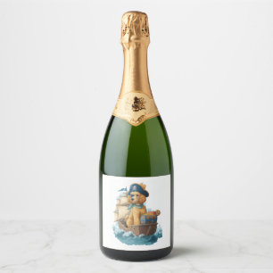 Etiquetas Para Vinos Espumosos Pirate Poodle � divertido perro marino