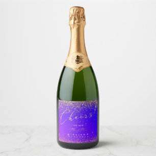 Etiquetas Para Vinos Espumosos PixDezines Saluda A Purpurina De Oro Ultra Violet