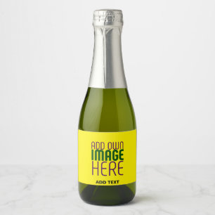 ETIQUETAS PARA VINOS ESPUMOSOS PLANTILLA DE TEXTO DE IMAGEN AMARILLA SIMPLE EDITA