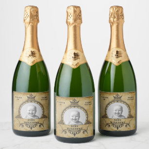Etiquetas Para Vinos Espumosos Plantilla personalizada de fotografía de época d